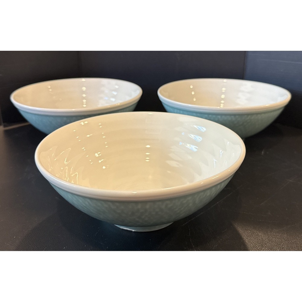 Sango Vega Aqua Cereal Salad Bowls Bowl 7.5 Inch 4531 Set Of 3